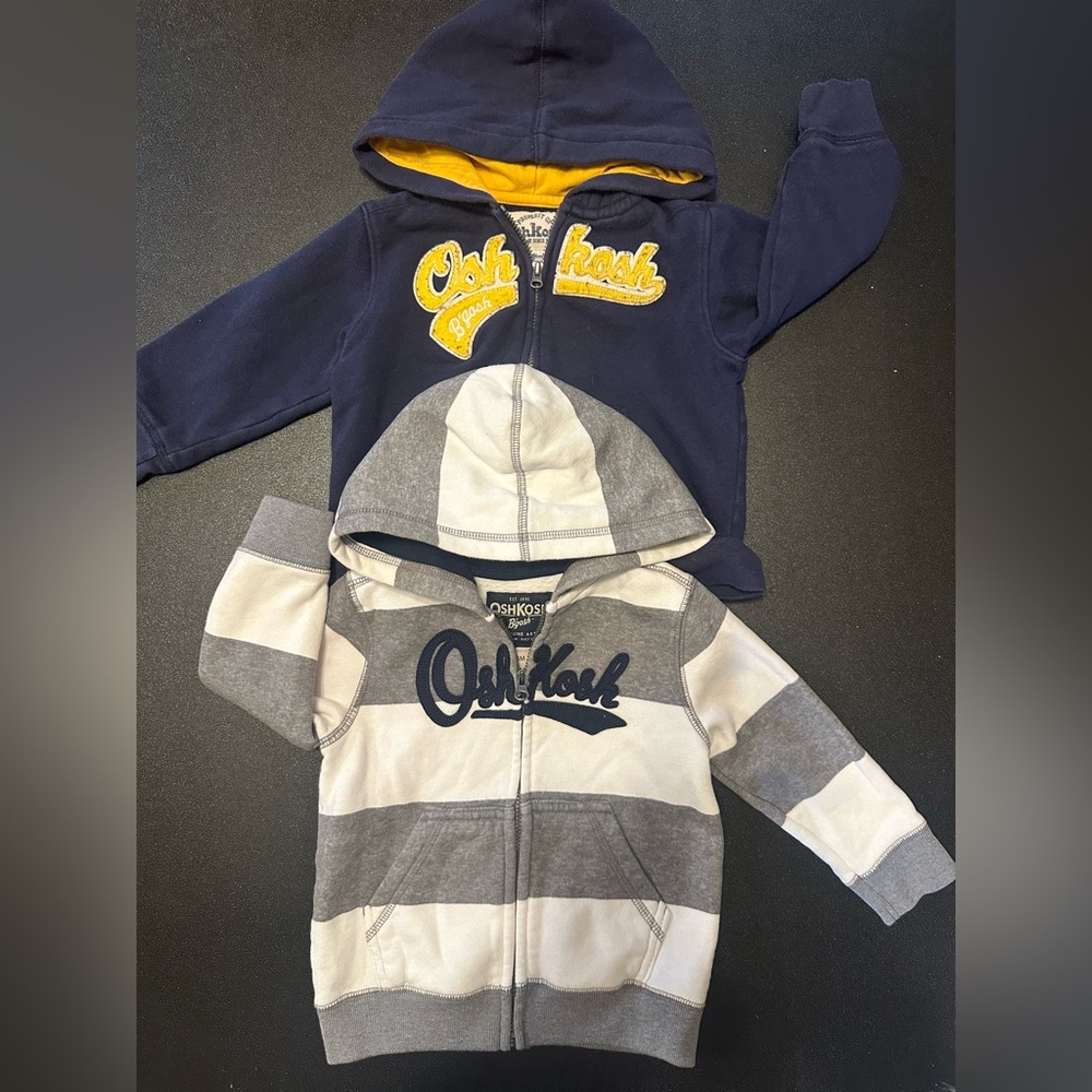 OshKosh B'gosh Navy and Gray Hooded Jackets